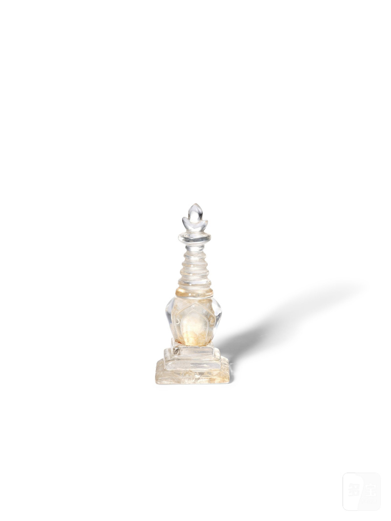 遼或較晚　水晶佛塔 | A SMALL ROCK CRYSTAL STUPA - 图1